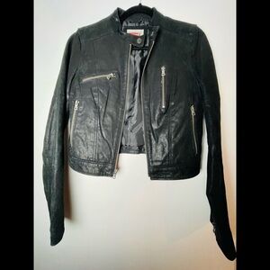 Suede Black Leather Jacket